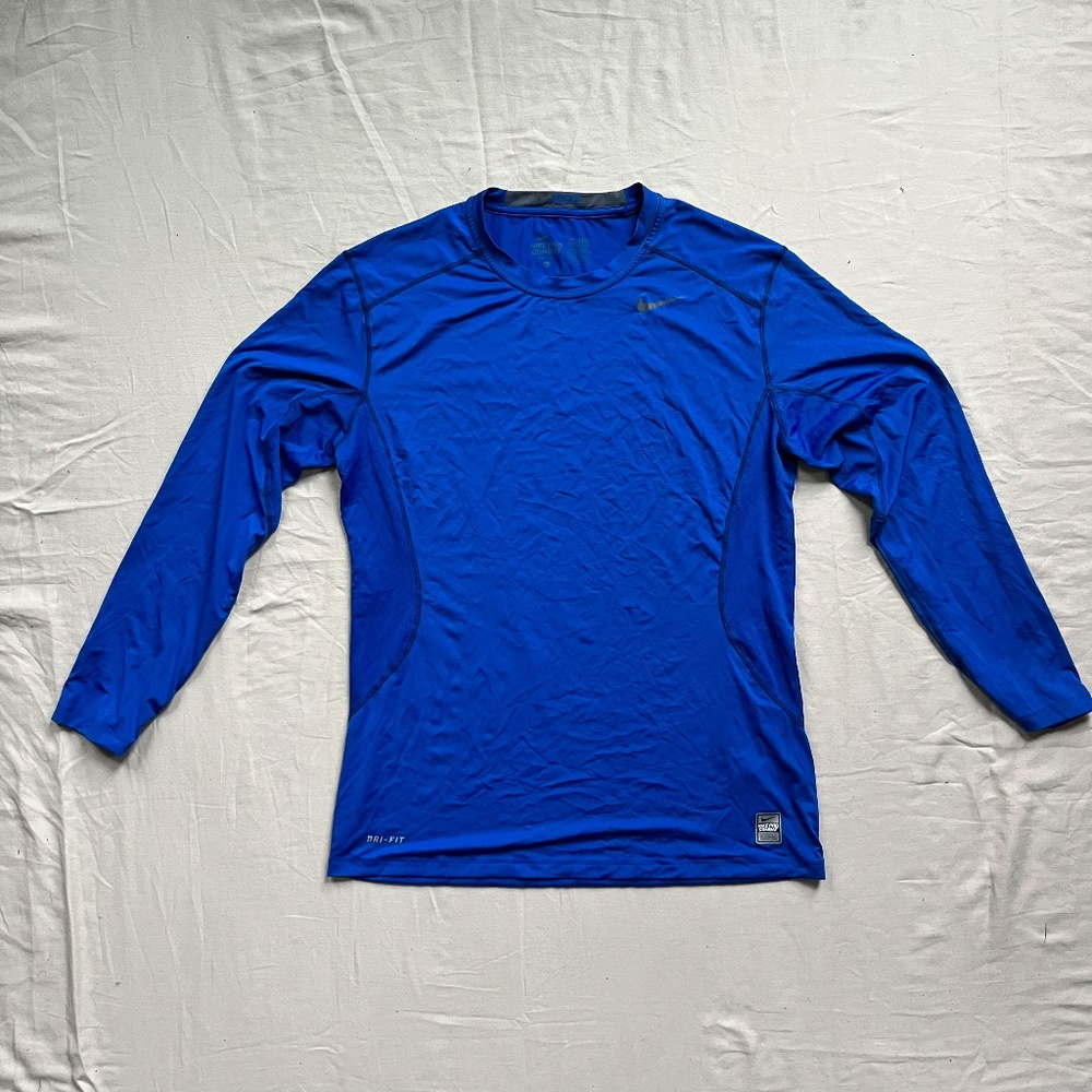 Nike Pro Combat Men's Large Fitted Dri-Fit Long Sleeve Athletic Tee